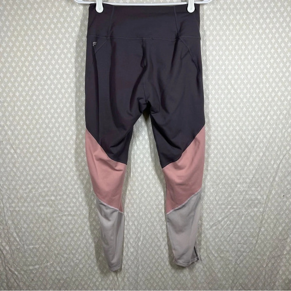 Fabletics Purple Pink Color Block Powerhold Leggings - Picture 5 of 5